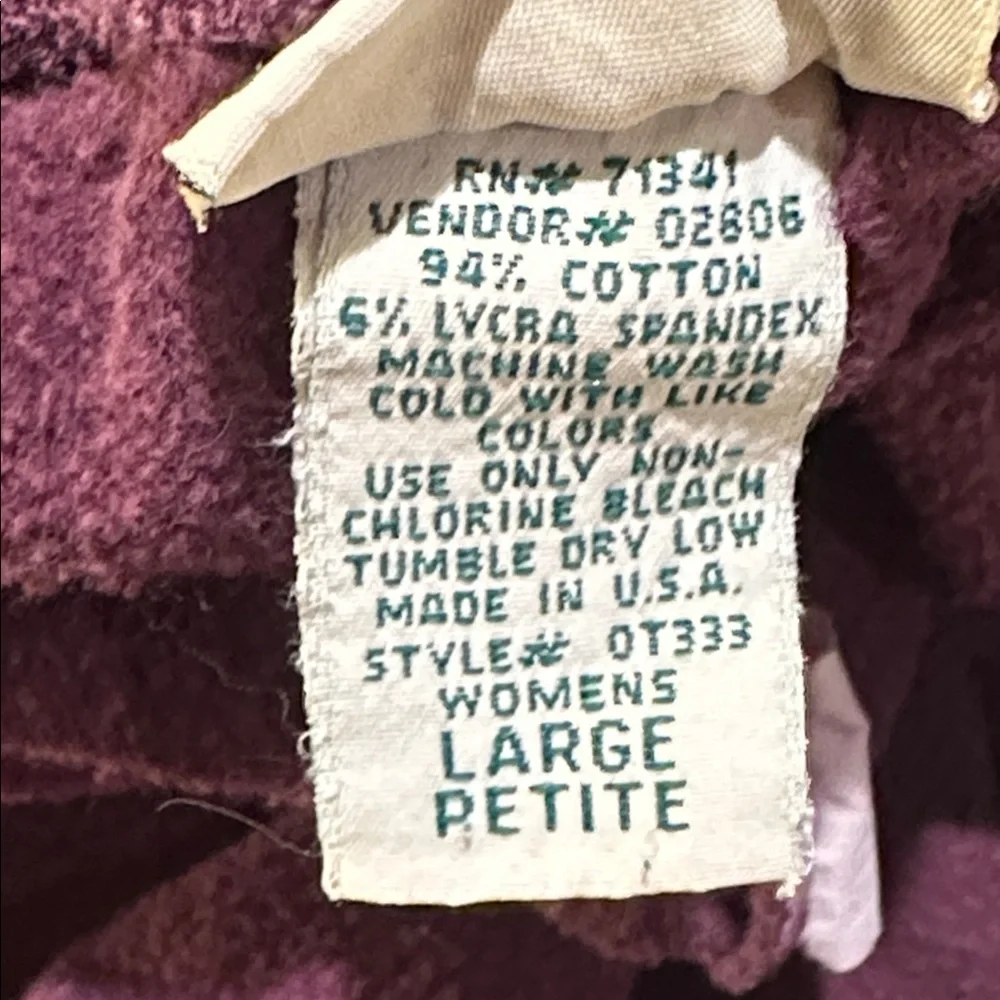 L. L. Bean Fleece Pants Plum Purple Women's Large Petite - Picture 3 of 3